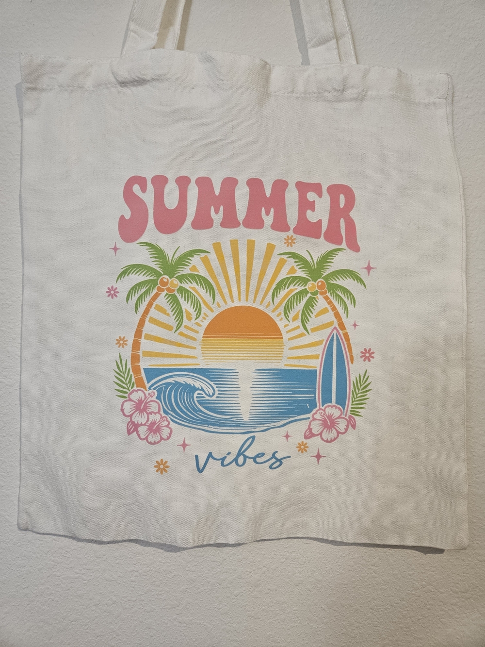 Summer Vibes Art Print - Pink, Orange, Blue, Green